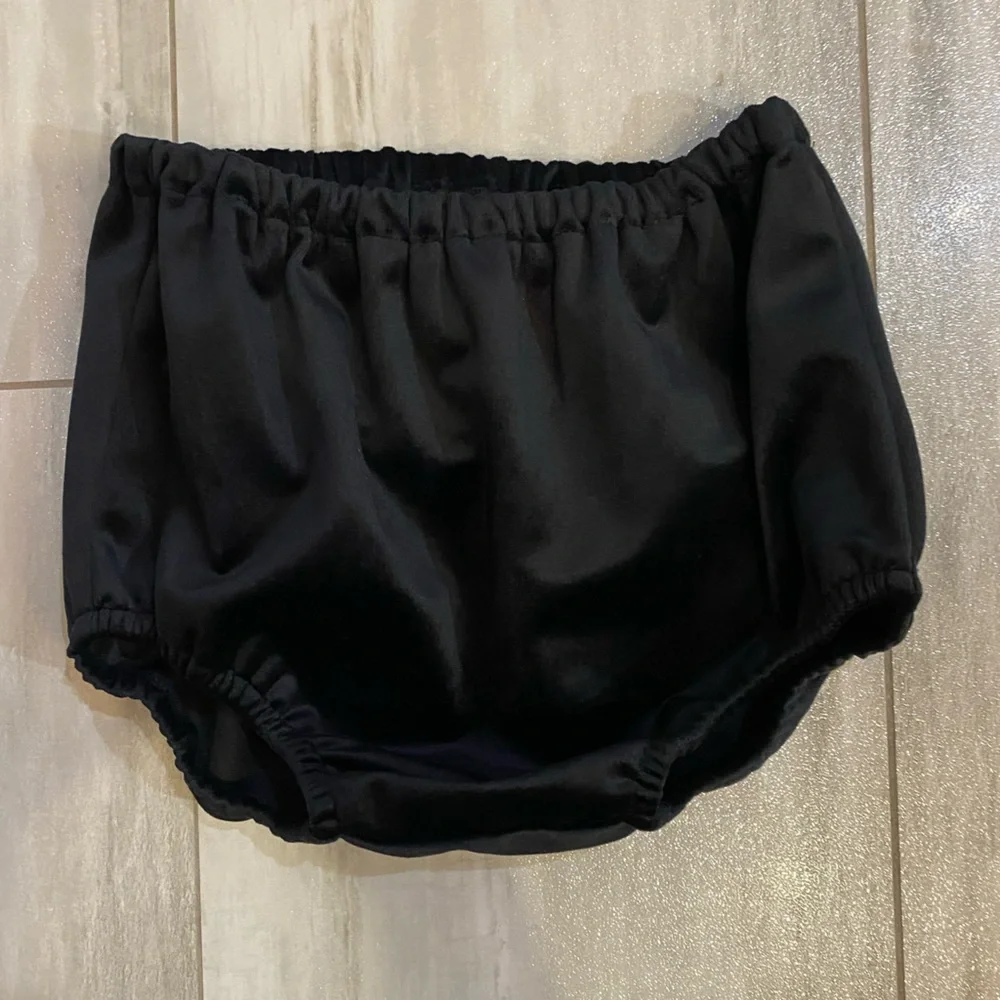 NWT Luli & Me Heirloom Lace Deluxe Black Velvet Float Dress & Bloomers girls 18M